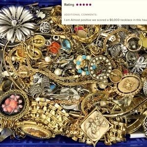 ⚜️ 2 LB Unsearched Jewelry Lot | Gold, Silver, Pearls | Bulk Grab Bag ⚜️